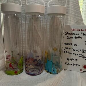 Discontinued Starbucks “You are Here” Glass Bottles